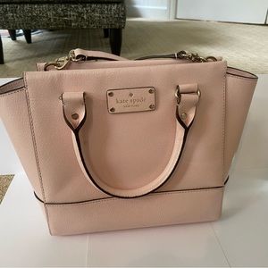 Blush Pink Kate Spade HandBag With Silver Accents